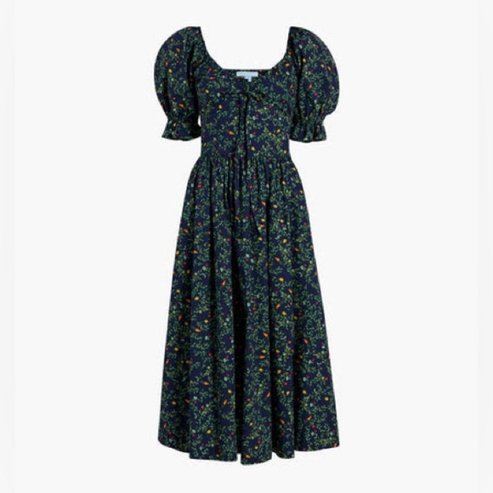 The Ophelia Nap Dress - Midnight Garden Poplin - Midnight Garden Poplin / XS